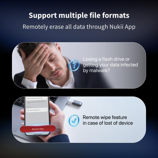 Maktar Nukii 64 GB Encrypted Flash Drive – Ultimate NFC Security USB with Write Protect Feature | Your Trusted Data Locker & i Phone Security Key for Crypto Phrase Storage | High-Speed, Portable, and Durable Solution for Sensitive Information Protection