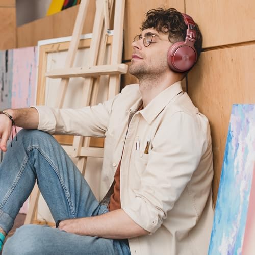 One Odio Studio Pro C Silver Over-Ear Bluetooth Headphones: Immerse Yourself in 110 Hours of Uninterrupted Wireless Audio with High-Performance 50 mm Neodymium Drivers for Rich Deep Bass and Crystal-Clear Sound; Effortlessly Portable Foldable Design Ideal for Travelers, Seamless Compatibility Across PCs, Phones, and Tablets for Ultimate Versatile Listening Experience