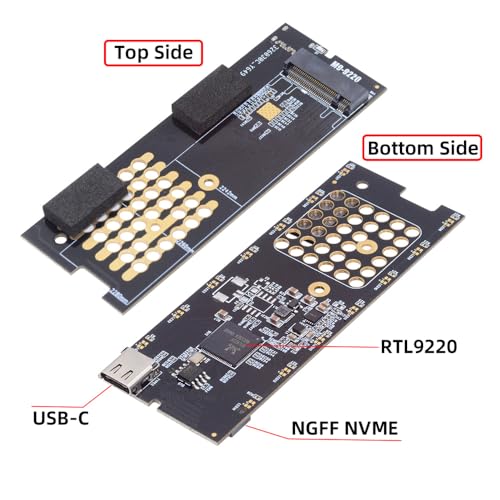 Supercharge Your Storage with Cablecc USB4 20 Gbps Type-C M.2 NVME/SATA SSD Enclosure – Effortless Data Transfer and Maximum Compatibility for 2280/2242/2260 mm Drives – RTL9220 Chipset for Enhanced Performance and Portability