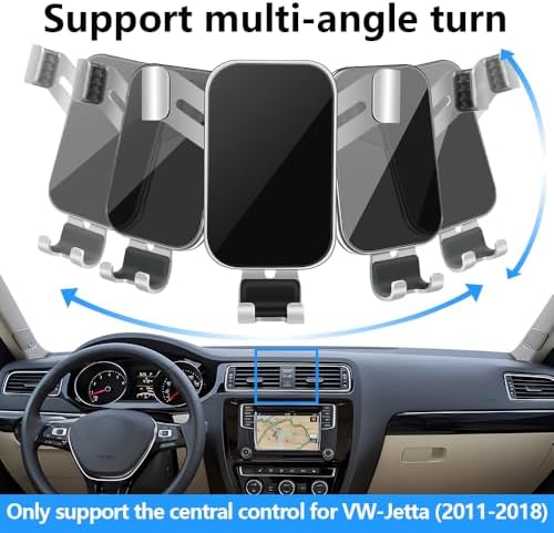 Car Phone Holder for Volkswagen Jetta 2011 2012 2013 2014 2015 2016 2017 2018 and VW Jetta GLI 2011-2018 Auto Accessories Best Cell Phones Mount Cellphone Mobile Cradle Charging Screen Stand – Enhanced Compatibility and Speed