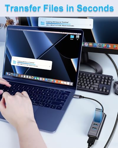 Ultimate 5-in-1 USB C Hub with 4 K HDMI & 4 USB 3.0 Ports – The Essential Multiport Adapter for Enhanced Productivity on Mac Book Pro, Mac Book Air, i Mac, i Pad, XPS & More – Seamless Connectivity, Fast Data Transfer & Travel-Friendly Design