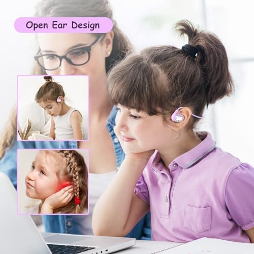 Lightweight Open Ear Bluetooth Headphones for Kids – Safe Volume Limiting Wireless Earbuds in Blue for Enhanced Listening and Outdoor Safety, Ideal for Boys and Girls on the Go – Perfect for Daily Use and Active Lifestyles