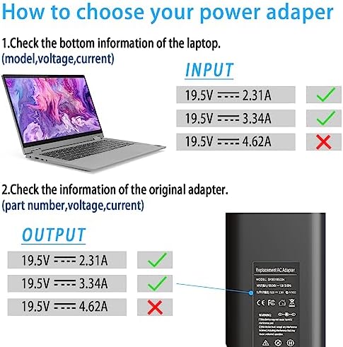 Universal 65 W USB-C Type-C Laptop Charger for Dell Latitude & XPS Models – Fast Charging Power Adapter Compatible with Latitude 7275, 7370, 5420, XPS 13 9250 & More – Versatile 5 V to 20 V Output for Optimal Device Performance – Durable Power Cord Included with 1-Year Warranty and 30-Day Replacement Guarantee – Ideal for Home and Office Use