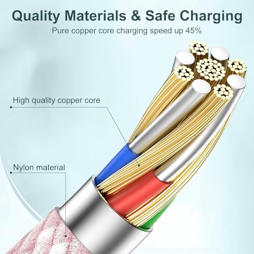 Premium 10 ft USB C to C Fast Charging Cable – 60 W High-Speed Charger for Apple i Phone 16 Pro Max, Mac Book Pro, i Pad & Samsung Galaxy – Durable, Flexible, and Stylish Green Design for Enhanced Device Compatibility and Rapid Power Delivery