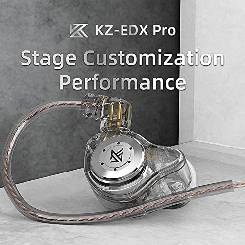 KZ EDX PRO IEM Earphones – Premium 10 mm Dual Magnetic Dynamic Driver Wired Earbuds with Removable C Pin Cable and Built-in Mic in Stylish Cyan – Immerse Yourself in High-Fidelity Sound Quality and Ergonomic Comfort for Every Listening Occasion