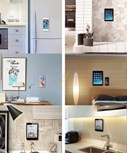 Experience Ultimate Versatility with SALEX 3-Pack Flat Black Magnetic Mounts – Ideal for Car Dashboard, Walls, and Fridges – Securely Hold Smartphones, Tablets, GPS Units, and Kitchen Utensils with Universal Compatibility – Strong Magnetic Grip, Residue-Free Adhesive, and Sleek Design for On-the-Go Organization – Elevate Your Productivity and Tidy Up Your Space Effortlessly