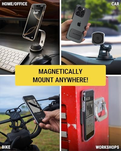 Scosche MRK2 PK-UB Universal Magnetic Phone Mount Metal Plate Kit – Essential Replacement for Secure Smartphone Holding in Vehicles – Enhanced Compatibility with All Devices & Cases – Pack of 2 Durable, Sleek Black Plates for Effortless Installation and Reliable Hands-Free Navigation