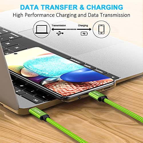 CBUS 10 ft USB-C to C Fast Charging Cable – Heavy-Duty Braided Cord for i Phone 16/15/Pro/Max/Plus & Android Devices – Superior Durability & Super Speed USB-C Charger in Stylish Purple – Unmatched Flexibility for Home & Travel Use