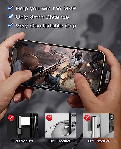 10 FT Right Angle i Phone Charger Cable 2-Pack – MFi Certified Lightning Fast Charging for i Phone 14/13/12/11 Pro Max & More – Durable Nylon Braided Design for Optimal Performance and Tangle-Free Convenience – Perfect for Gaming and Streaming