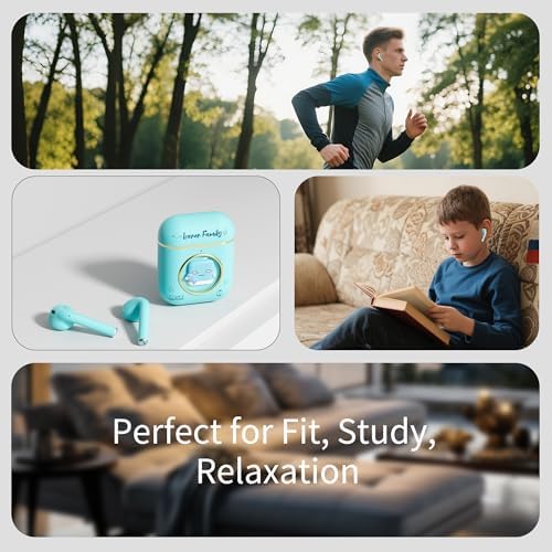 Black Panda Wireless Earbuds – Stylish Bluetooth 5.4 Sports Headphones with IPX4 Waterproof Technology, Perfect for Active Lifestyles, Travel, and School – Ideal for All Ages with Built-in Mic for Hands-Free Calls and Comfort Fit