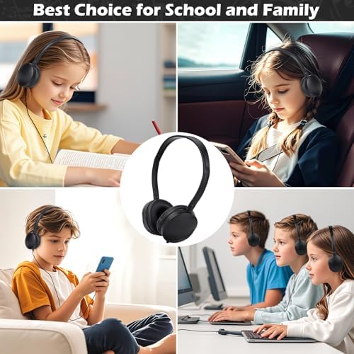 Bulk Kids Headphones 25 Pack – Colorful Classroom Earphones for Enhanced Learning | Durable 3.5 mm Jack Headphones for Students & Teens | Ultimate Comfort, Sound Clarity, and Long-lasting Quality for Educational Environments