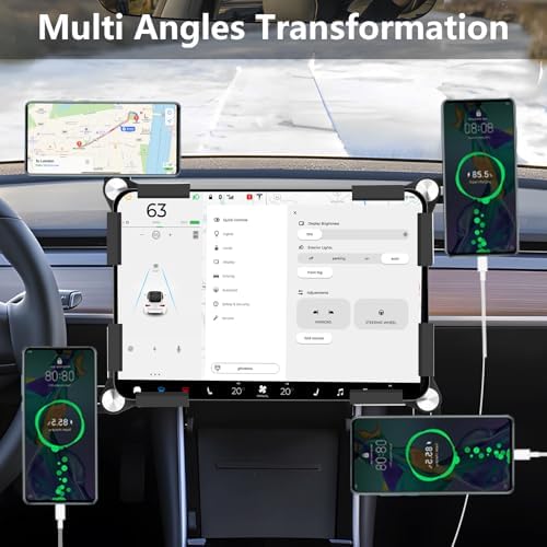 Mag Safe Magnetic Phone Mount for Tesla Model Y & Model 3 (2024) – Non-Adhesive, Universal Fit, Effortless Installation, Enhanced Safety & Style – Ultimate Accessory for Your Tesla Driving Experience