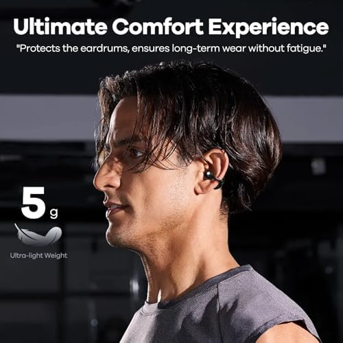 Revolutionary Open Ear Sport Earbuds with Smart LED Charging Case – Bluetooth 5.4 Wireless Headphones for Ultimate Comfort and Connectivity – Touch-Control Design in Trendy Medium Purple – Ideal for Running, Fitness, and Everyday Activities – Stay Aware and Engaged While Enjoying Your Favorite Music