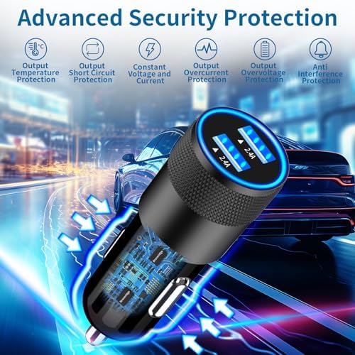 BARMASO 72 W Dual PD Power USB-C Car Charger 2-Pack – MFi Certified Fast Charging Solution for i Phone 16/16 Pro/16 Pro Max & Galaxy S24/S23 – Ultimate Compatibility & Safety Features for On-the-Go Power