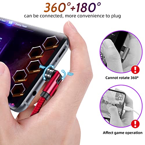 Effortless Charging Revolution: 540° Rotating Magnetic 3-in-1 USB-C Charger Cable Set (4-Pack: 3 ft, 3 ft, 6 ft, 6 ft) – 2.4 A High-Speed Universal Charging Solution for i Phone, Samsung, Moto, Android Devices & Tablets – Durable, Versatile, & User-Friendly Design for Optimal Performance Across All Micro USB/Type C Gadgets