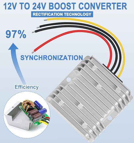 High-Performance 48 V to 12 V DC-DC Step Down Converter by Eagwell – 120 W Power Supply with Built-in Fuse for Maximum Safety – Perfect for Golf Carts, Scooters, RVs, and Marine Use – Reliable Voltage Reduction for Enhanced Device Efficiency and Versatility