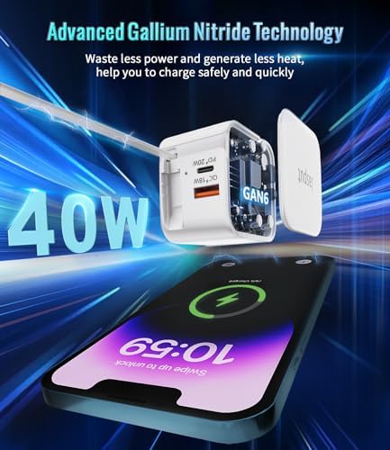 40 W Retractable Dual USB Fast Charger Hub: 3-in-1 Compact Charging Solution for i Phone 16/15, Galaxy S23/S22, LG & Pixel – Travel-Ready Power Adapter with Quick Charge Functionality and Universal Device Compatibility
