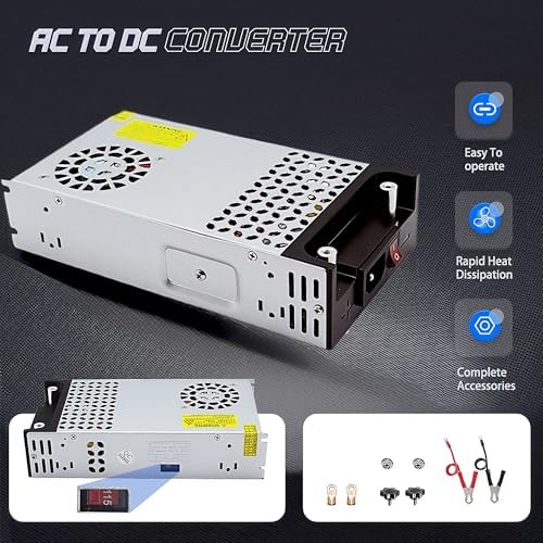 High-Performance 12 V 50 A AC to DC Power Supply – 600 W Universal Switching Converter for LED Strip Lights, CCTV Systems & RV Applications – Enhanced Safety Features & 110 V/220 V Compatibility for Reliable Power Delivery