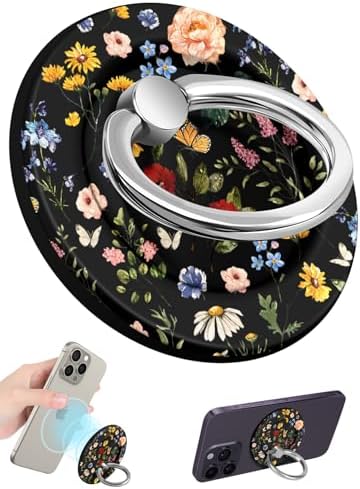 Magnetic Phone Grip Holder for i Phone – Adjustable Mag Safe-Compatible Finger Ring Stand with Fun Designs for Secure Selfies and Video Calls – Lightweight, Durable, and Removable Accessory to Elevate Your Smartphone Experience