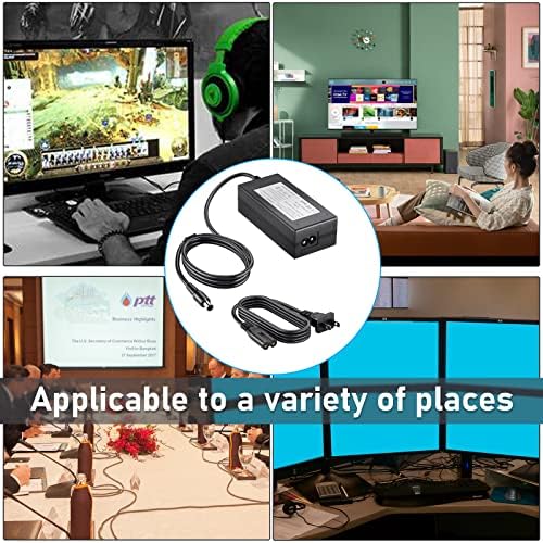 Soul Bay 19 V AC/DC Power Adapter for Samsung Monitors & TVs – 8.6 FT Long Charger Cable for Optimal Performance and Reliability – Compatible with UN32, UN27, UN22 Series & HW-M360 Soundbar – Safe, Efficient Power Supply for Plasma & LED Displays