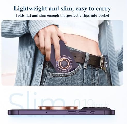 Discover the GVIEWIN Magnetic Phone Ring Holder: A Cutting-Edge 360° Rotatable Kickstand for Mag Safe Devices – Perfectly Tailored for i Phone 16 Pro Max/Plus, 15, 14, and 13 (Elegant White Finish) – Unmatched Stability and Hands-Free Viewing Experience Upgrade your smartphone usage with this premium accessory that not only enhances grip but also transforms your device into a versatile stand for effortless video calls and streaming. Featuring a robust magnetic attachment for secure hold, this stylish phone ring holder is engineered for seamless integration with Mag Safe technology. Experience the freedom of adjustable angles, allowing for convenient portrait or landscape modes, perfect for navigation or entertainment on-the-go. Its sleek white design not only ensures durability but adds a sophisticated touch to your device. Elevate your everyday smartphone experience with the GVIEWIN Magnetic Phone Ring Holder – where functionality meets elegance.