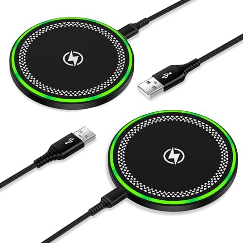 Revitalize Your Charging Experience: Dual Pack Samsung S25 Ultra Wireless Fast Charging Pad – 15 W High-Speed Charger for Galaxy S25, S24 FE, S23 Ultra, S22, S21, S20, Z Flip 6, Z Fold 6, and Google Pixel 9 Pro, XL 8, 7 Pro – Sleek Design with Advanced Safety Features for Home and Office Use