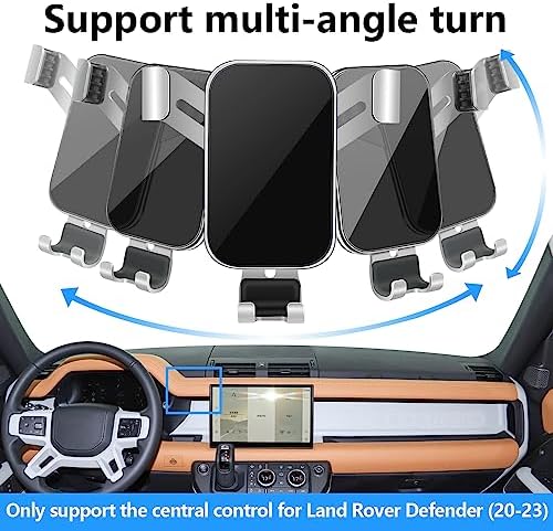 Premium Car Phone Holder for Land Rover Defender (2020-2025) – Advanced Smartphone Mount with Air Vent Cradle for Secure Navigation and Fast Charging Access – Perfect Accessory for Enhanced Driving Safety and Convenience
