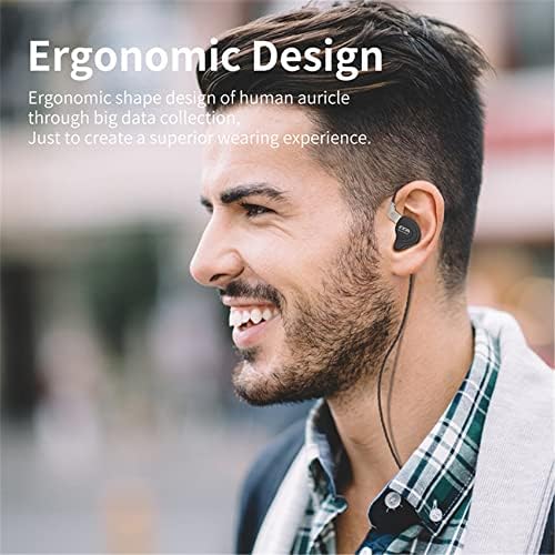 YINYOO CCA C10 In-Ear Monitors – Premium Hybrid Driver Earphones with 4 Balanced Armature & 1 Dynamic Driver, Detachable Tangle-Free Cable for Audiophiles and Musicians, Ergonomic Design for Ultimate Comfort and Enhanced Device Compatibility