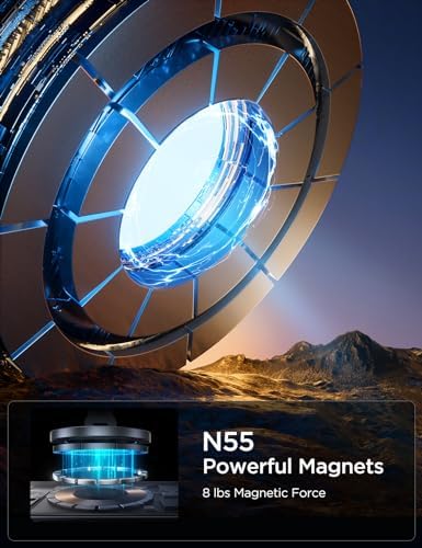 JOYROOM i Phone 16/16 Pro Max Mag Safe Car Mount – All Metal Magnetic Holder with 360° Adjustment & N55 Strong Magnets for Secure, Hands-Free Navigation – Compatible with i Phone 12/13/14/15 & Mag Safe Cases in Sleek Space Gray – Ultimate Driving Convenience and Safety