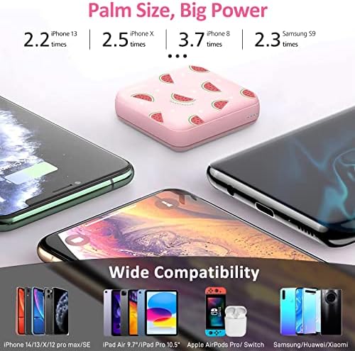 Yoobao 10,000 m Ah Cute Cake Portable Charger – PD 20 W USB-C Power Bank for Fast Charging i Phone 14/13, i Pad, Android & Samsung – Stylish Mini Battery Pack for Girls & Kids Travel – Ultimate Compatibility & Performance