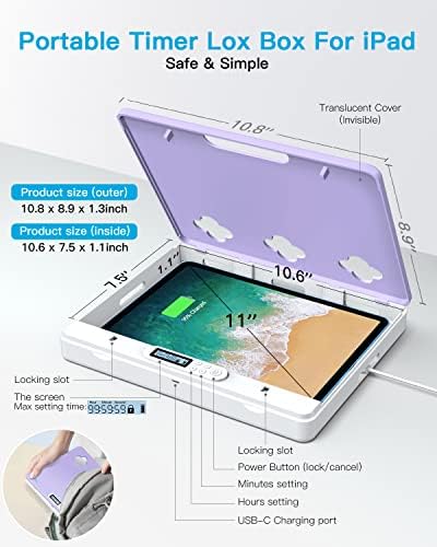 Timer Lock Box for iPad iPhone,Portable Phone Lock Box for Tablets,Folded Phone,Controller,TV remotes, Phone Locker to Help Kids Reduce Screen Time Focus to Achieve Goals(Green) – Enhanced Compatibility and Speed