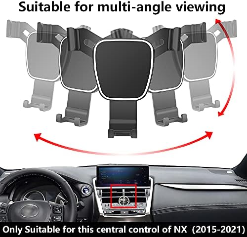 Lexus NX 200 300 300 h Car Phone Holder: Premium Gravity Linkage Cradle for 2015-2021 SUV Models – Seamless Integration, Stylish Auto Interior Accessory, Effortless Smartphone Mounting and Navigation Support