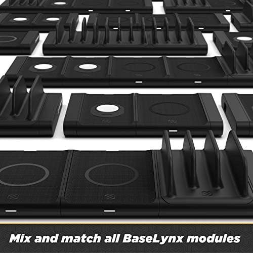 Scosche BLQP-XTSP Base Lynx Modular Qi-Certified Wireless Charging Hub – Fast, Customizable Charging Solution with Safety Features for Home and Office – Sleek Design for Effortless Device Powering and Enhanced Compatibility