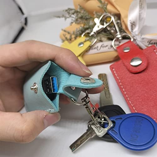 Stylish Pink Leather USB Flash Drive Case Set – 3 Durable Protectors for Safe Storage and Easy Access – Perfect for Women Who Love Chic Tech Accessories – Enhanced Compatibility & Speed for All USB Drives