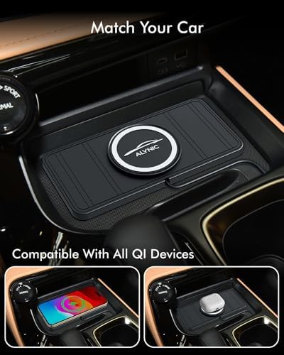 Effortless 15 W Wireless Car Charger Pad – Fast Charging for i Phone 16/15/14/13/12/11 & Samsung S24/S23/S22 – Non-Slip Design with Versatile Type C & A Port Adapter for Secure, Clutter-Free Travel Charging Solutions