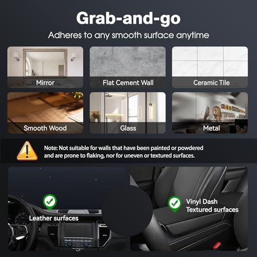 Revolutionary Magnetic Vacuum Suction Phone Holder – Versatile Hands-Free Device Mount for Cars, Gyms, and Smooth Surfaces – Maximum Stability for All Smartphones Including i Phone and Android – Stylish Black Design with Retractable and Foldable Features for Ultimate Portability