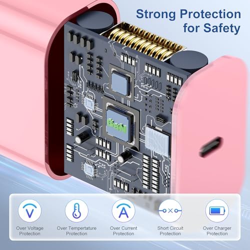 Lightning-Fast 20 W Apple Charger with MFi Certification – 6 ft USB-C to Lightning Cable Included for i Phone 14 Pro Max/14/13 Pro/12 Mini/12/11 & i Pad Air – Compact Power Block for Ultimate Portability and Rapid Charging Efficiency