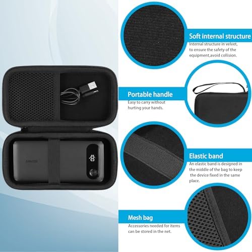 Khanka Premium Hard Travel Case for Anker 20,000 m Ah Power Bank – Ultimate Protection & Stylish Convenience for Portable Charger Accessories – Shockproof Design with Secure Zippered Closure – Perfect for Travel, Commuting & Everyday Use