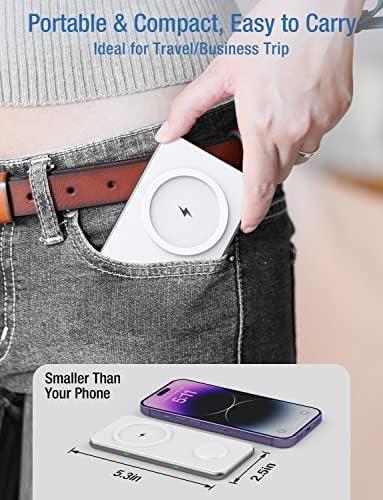 Dual Wireless Charging Pad – 15 W Fast Charge for i Phone & Samsung Devices, Air Pods, and Apple Watch – Sleek Qi-Enabled 2 in 1 Charger with QC 3.0 Adapter for High-Speed Power Delivery and Device Safety – Perfect for Home and Office Use