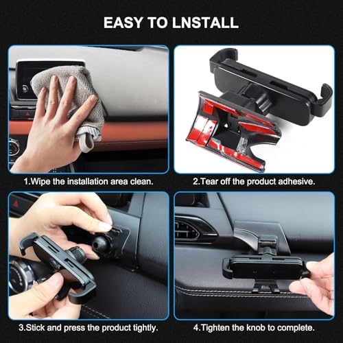Mazda MX-5 ND 2016-2024 Air Vent Phone Holder Mount – Universal Smartphone Car Mount for Hands-Free Navigation and Communication, Quick Install, 360-Degree Adjustable Viewing Angle, Essential Driving Accessory for Enhanced Safety and Convenience