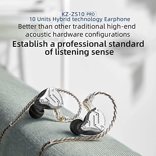 Discover the KZ ZS10 PRO Wired Gaming Earbuds – the Ultimate In-Ear Monitors with Advanced 4 BA + 1 DD Drivers for Audiophile-Level Sound Quality and Gaming Precision. Engineered with Superior Noise Cancelling Technology, these Ergonomically Designed Earbuds Feature a Detachable 2-Pin Cable for Effortless Replacement and Enhanced Compatibility Across Devices. Experience Unmatched Comfort During Extended Sessions, Thanks to Their Snug Fit, While the Built-In Microphone Facilitates Seamless Communication for Gaming or Calls. Immerse Yourself in Rich, Detailed Audio Like Never Before – Elevate Your Listening Experience with KZ ZS10 PRO, Where Exceptional Sound Meets Durable Craftsmanship. Perfect for Gamers and Music Enthusiasts Seeking High-Performance Earbuds That Deliver on Every Level.