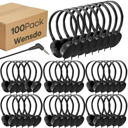Bulk Headphones for Kids 12 Pack – Premium Wired Earphones with Superior HD Sound Quality for Classroom Learning and Play, Mixed Colors for Inclusive Use, Compatible with 3.5 mm Devices – Essential Audio Gear for Educational Environments