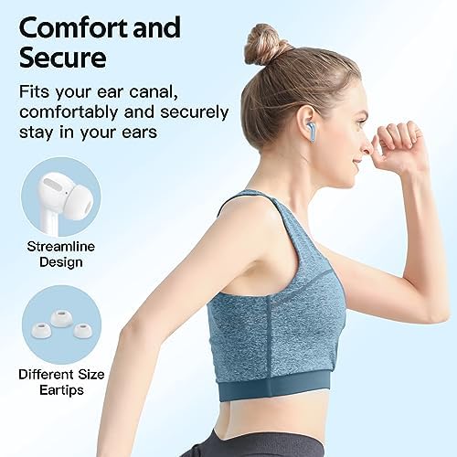 TAGRY True Wireless Bluetooth Earbuds – 60 Hours Playback with LED Battery Display, IPX5 Waterproof, Wireless Charging Case – Perfect for Sports, TV, Smartphones, and Laptops – Superior Sound Quality and Comfort for Active Lifestyles