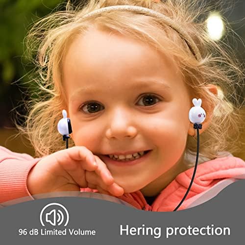 Whimsical Kids Rabbit Earbuds with Microphone – Premium In-Ear Headphones for Learning, Play & Adventure – Includes Colorful Storage Case for Effortless Organization – Ideal Gift for Young Music Lovers