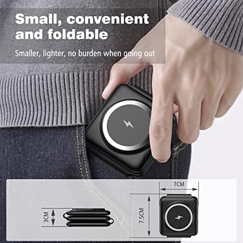 Ultimate 3-in-1 Foldable Magnetic Wireless Charging Station for Apple Devices – Travel-Friendly Dock for i Phone 16, 15, 14, 13, 12 Pro Max Plus, Apple Watch & Air Pods – Fast, Efficient, and Versatile Charging Solution