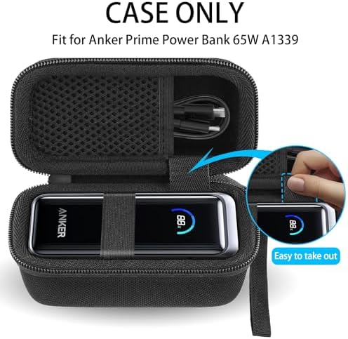 Premium Hard Travel Case for Anker Prime 9600 m Ah Power Bank – Ultimate Protection & Portability for Your Battery Pack – Lightweight, Waterproof Design with Secure Zipper Closure – Enhance Your Charging Experience and Safeguard Against Damage