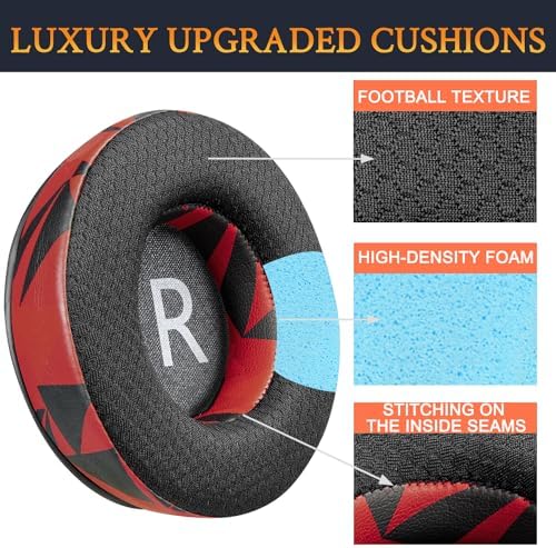 Premium SOULWIT Mesh Earpads for JBL Synchros E50, E50 BT, S500, S700 Wireless Headphones – Ultimate Noise Isolation and Comfort Upgrade in Stylish Black Gold – Durable Replacement Cushions for Enhanced Audio Experience