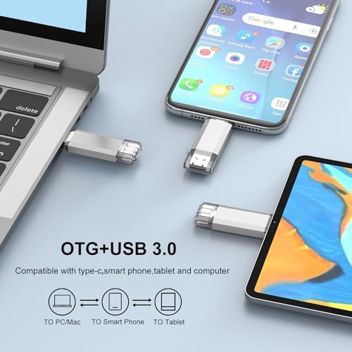 RAOYI 256 GB USB C Flash Drive – Lightning-Fast 130 MB/s Dual OTG Metal Memory Stick for Seamless File Transfers with Keychain – Ideal for Smartphones, PCs, Mac Books, and Tablets (Red) – Ultimate Storage Solution for On-the-Go Professionals
