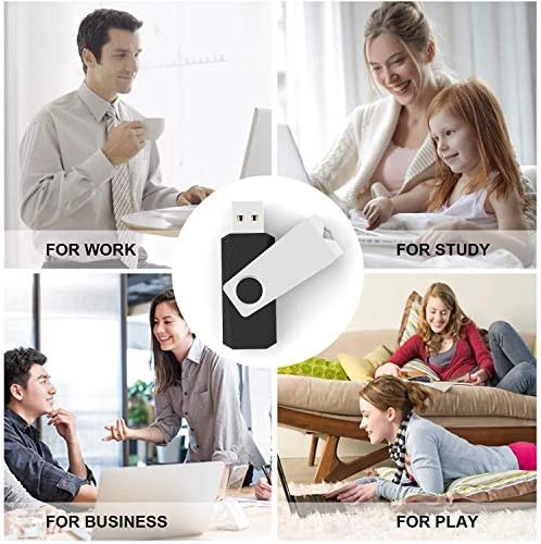 TOPESEL 10 Pack 16 GB USB 2.0 Flash Drives – Sleek Swivel Design for Effortless Data Transfer and Enhanced Compatibility – Ideal for Personal and Professional Use – Reliable Portable Memory Sticks in Classic Black – Perfect for Backups, File Sharing, and On-the-Go Storage