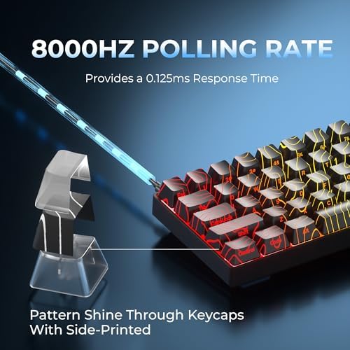 XXV K98 Wireless Gaming Keyboard – Retro Cherry Profile Custom Keycaps, RGB Backlit with Gasket-Structure Design, Hot-Swap Mechanical Comfort for Ultimate Win/Mac Compatibility & Enhanced Gaming Performance